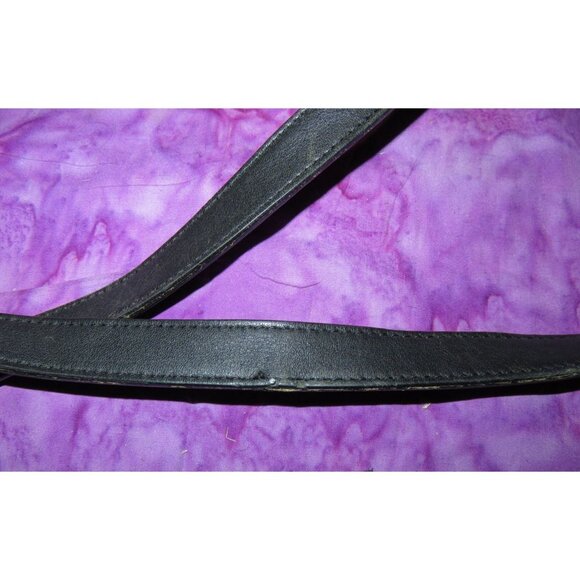 Coach 90's Legacy 9131 Black Saddle Leather Crossbody Hippie Messenger Flap Bag - Picture 8 of 10